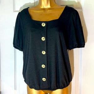 OLM Black Short Sleeved Top.